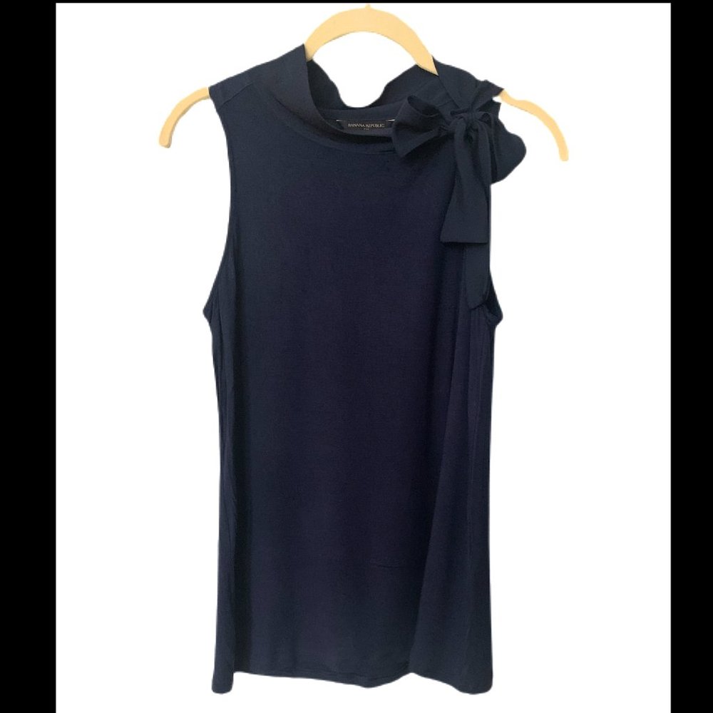 Banana Republic Navy Sleeveless Blouse